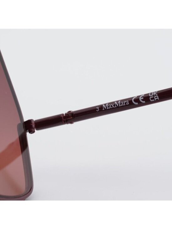 Max Mara ELSAPETITE MM0102 69F Sunglasses Bordeaux Butterfly Frame, Brown Lenses main image 6